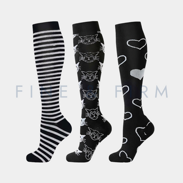 Compression Socks – 3 Pack Monochrome Mix