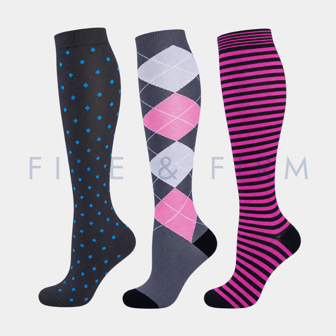 Compression Socks – 3 Pack Purple Collection