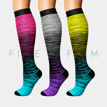 Compression Socks – 3 Pack Vibrant Mix