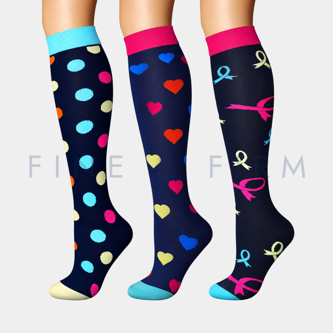 Compression Socks – 3 Pack Colorful Patterns