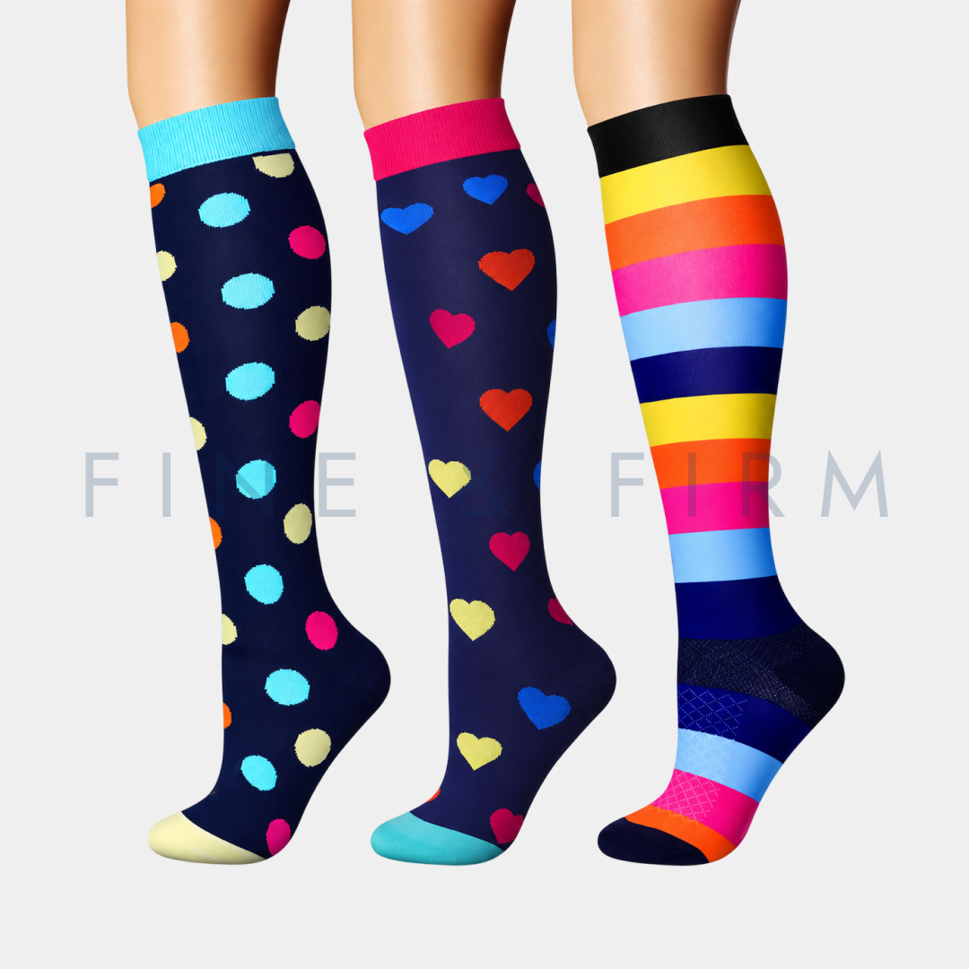 Compression Socks – 3 Pack Bright Color Mix