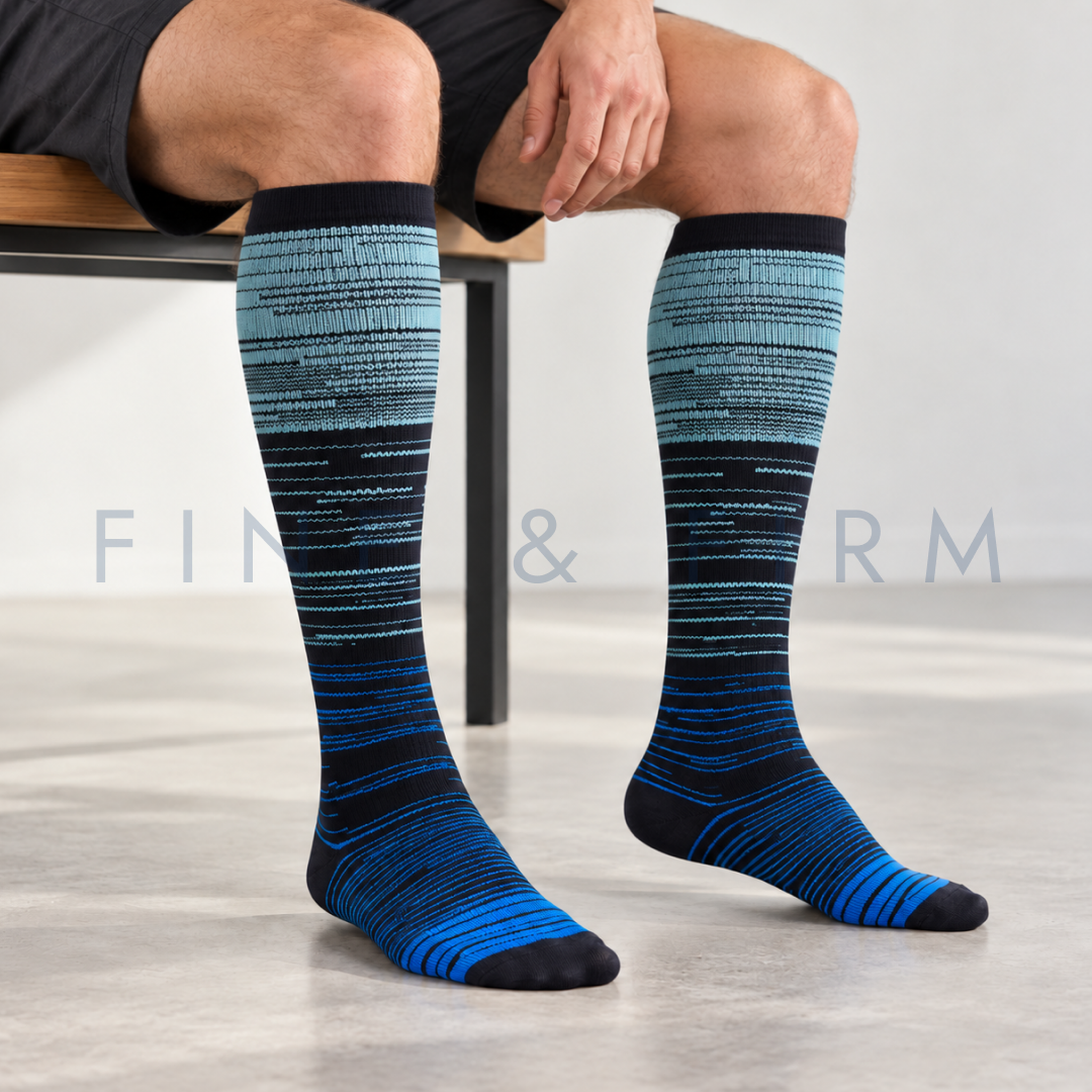 Compression Socks – 3 Pack Deep Blue Mix