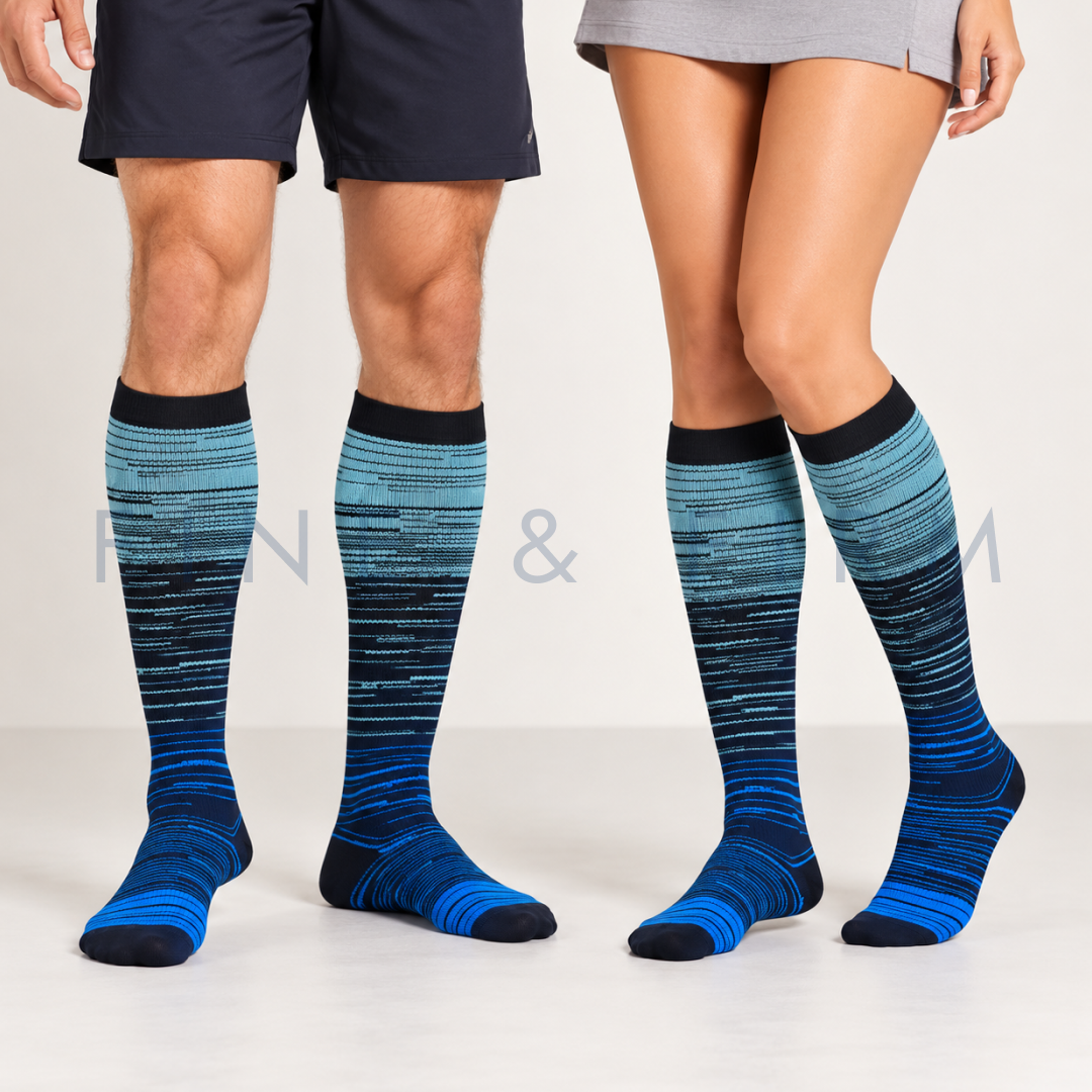 Compression Socks – 3 Pack Deep Blue Mix