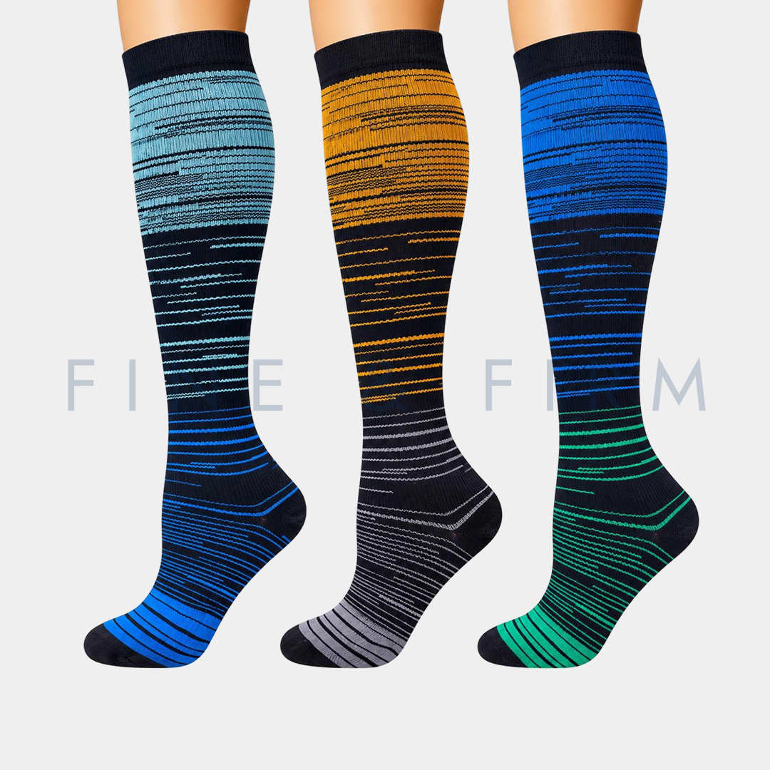 Compression Socks – 3 Pack Deep Blue Mix