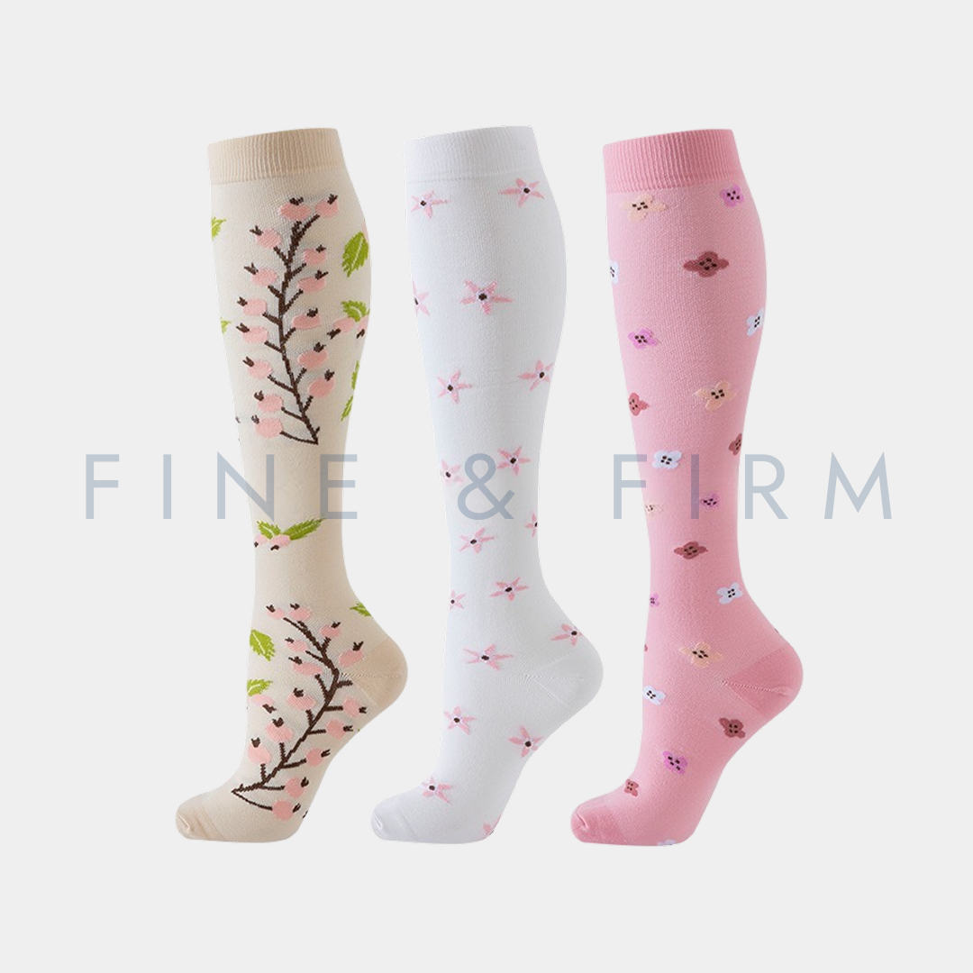 Compression Socks – 3 Pack Soft Pastels