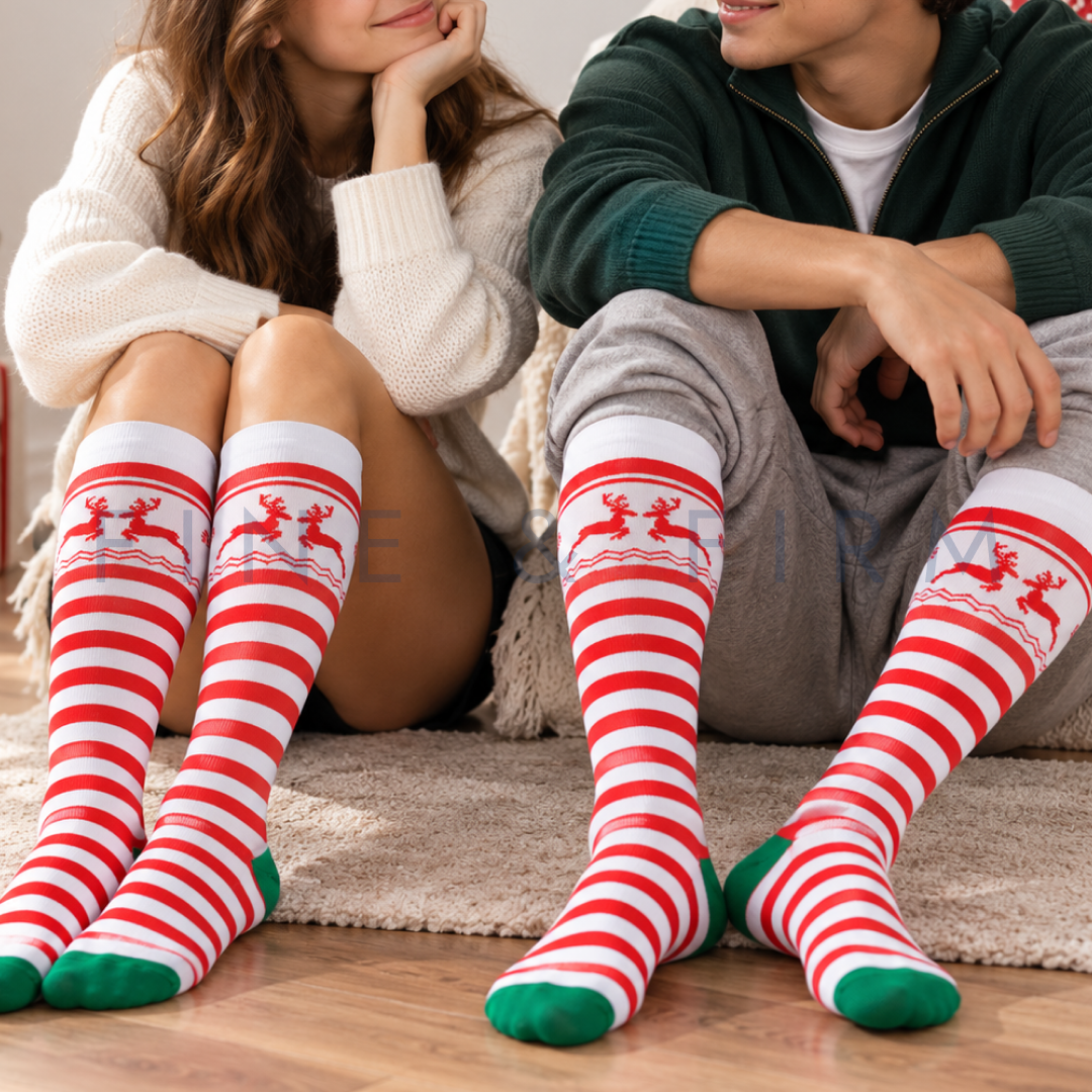 Christmas Reindeer Compression Socks